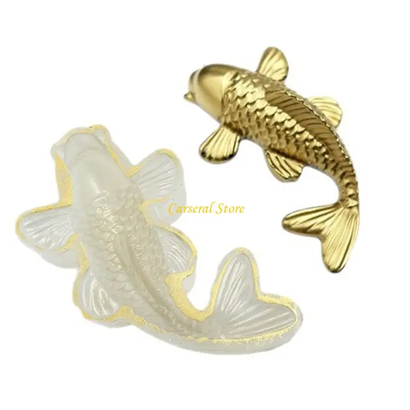 

M4YF подробная силиконовая форма для карпа и рыбы для брелок из эпоксидной смолы, украшения, подарки «сделай сам»