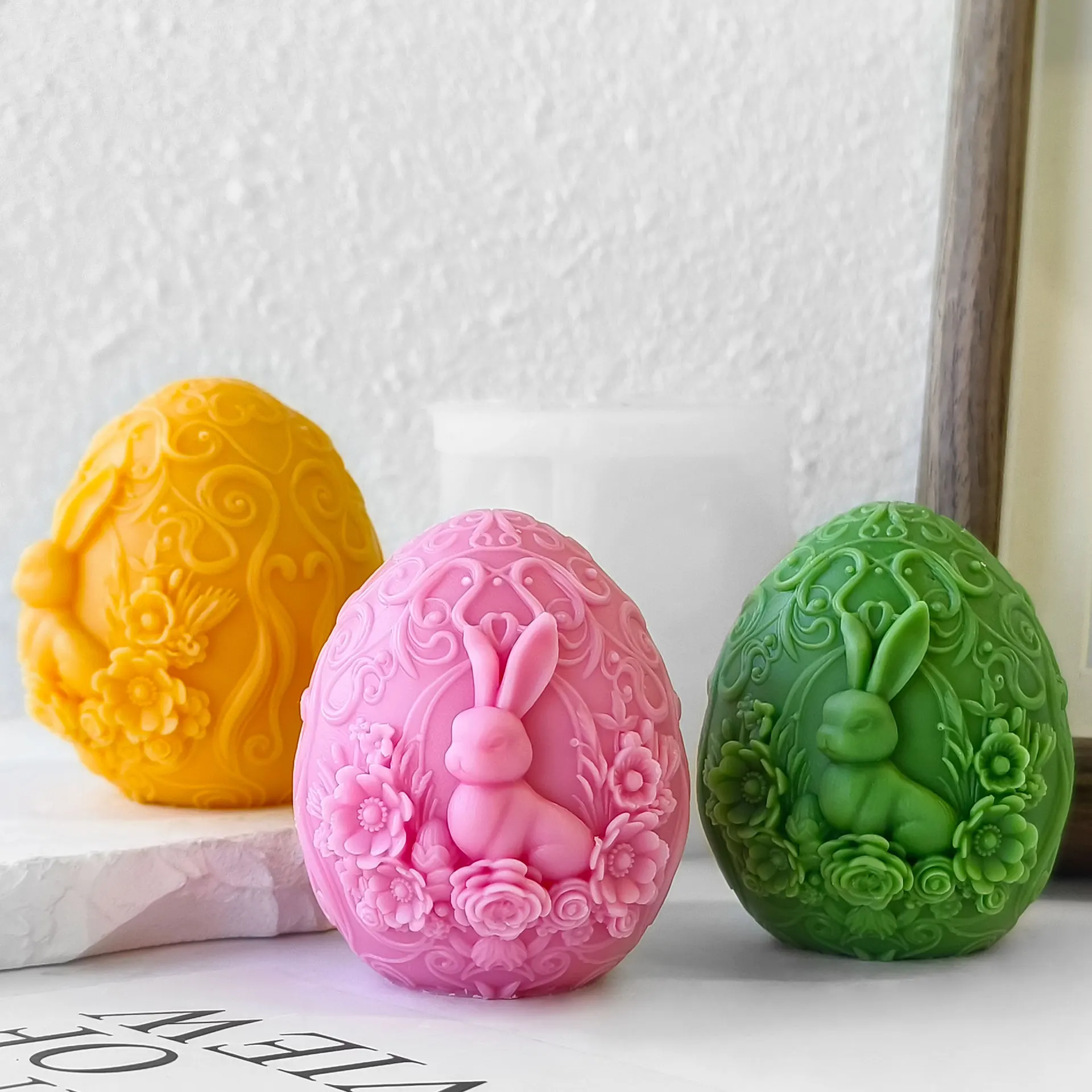 

Easter Egg Bunny Silicone Mold Handmade Aroma Candle Plaster Decoration Molds DIY Creative Egg Easter Ornaments Crafts Mould