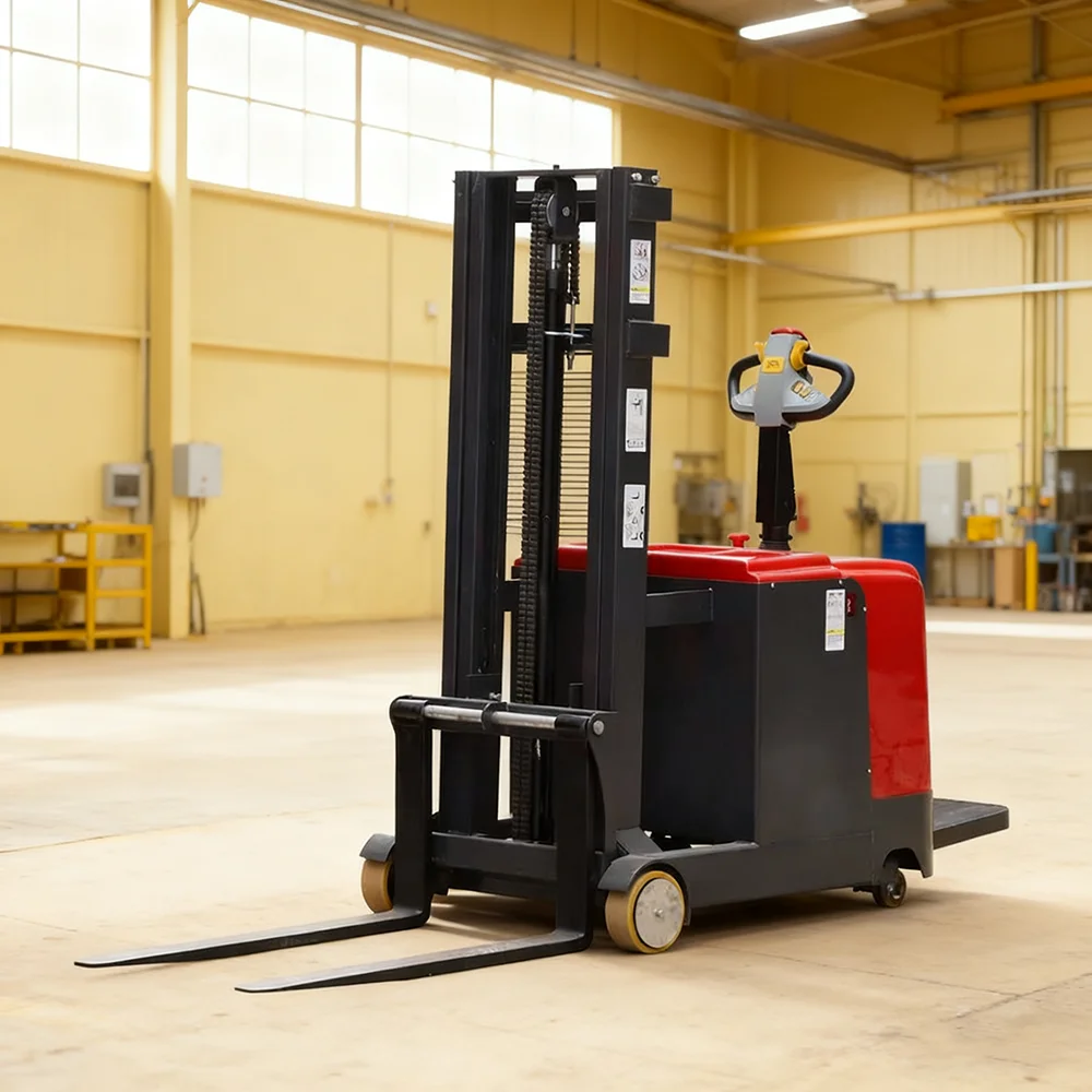 Neuer 1,5-Tonnen-Mini-Elektro-Stapler, Kran, stehend, elektrischer Stapler, Raue Offroad-Fähigkeit, Gabelstapler-Unterstützung, individuelle Anpassung