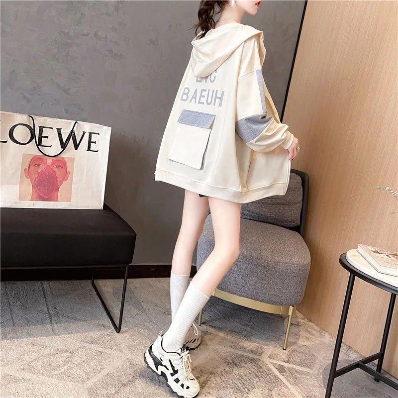 Y2K Spring Autumn Casual Hoodie 2024 New Drawstring Hooded Women's Clothes Hoody Fashion Join Together Cardigan TOP Female