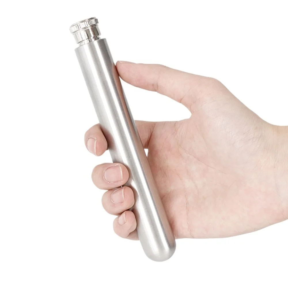Portable Stainless Steel 1.5oz Tubular Wine Pot Wine Bottle Hip Flasks Wine Whisky Bottle Portable Outdoor Drinking Tube