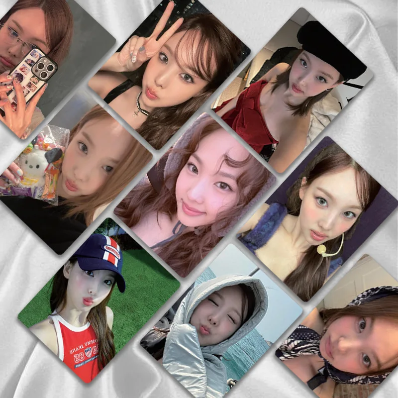 50pcs/set KPOP TWICE LIM NAYEON NEW ALBUM LASER LOMO CARD GLITTER HD PHOTO CARD FAN COLLECTION GIFT NAYEON MOMO MINA POSTCARD