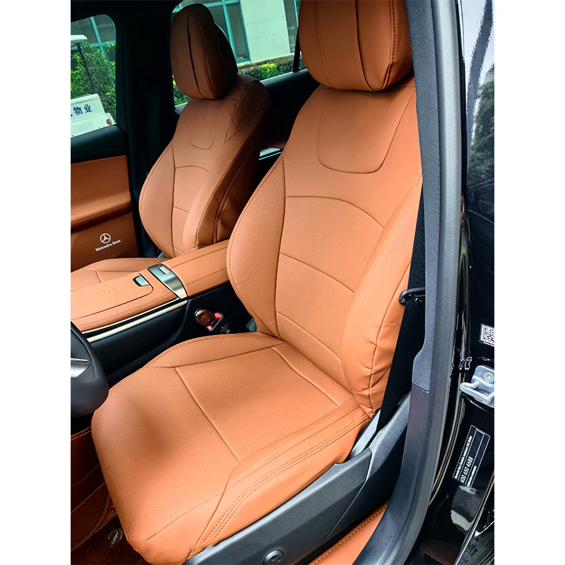 Custom Fit Car Accessories Seat Kits Cover for 5 Seaters Full Set Quality Leather for Mercedes Benz GLC Front and Rear Seats