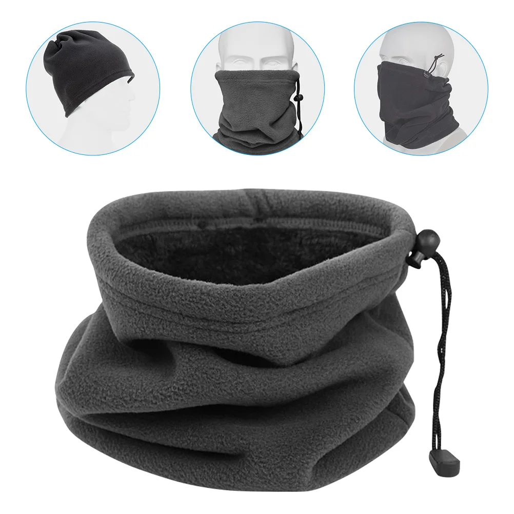 

Winter Sleeve Multi-Function Neck Protector Drawstring Neck Gaiter Reusable Warm Breathable Unisex Outdoor Accessory For Hiking