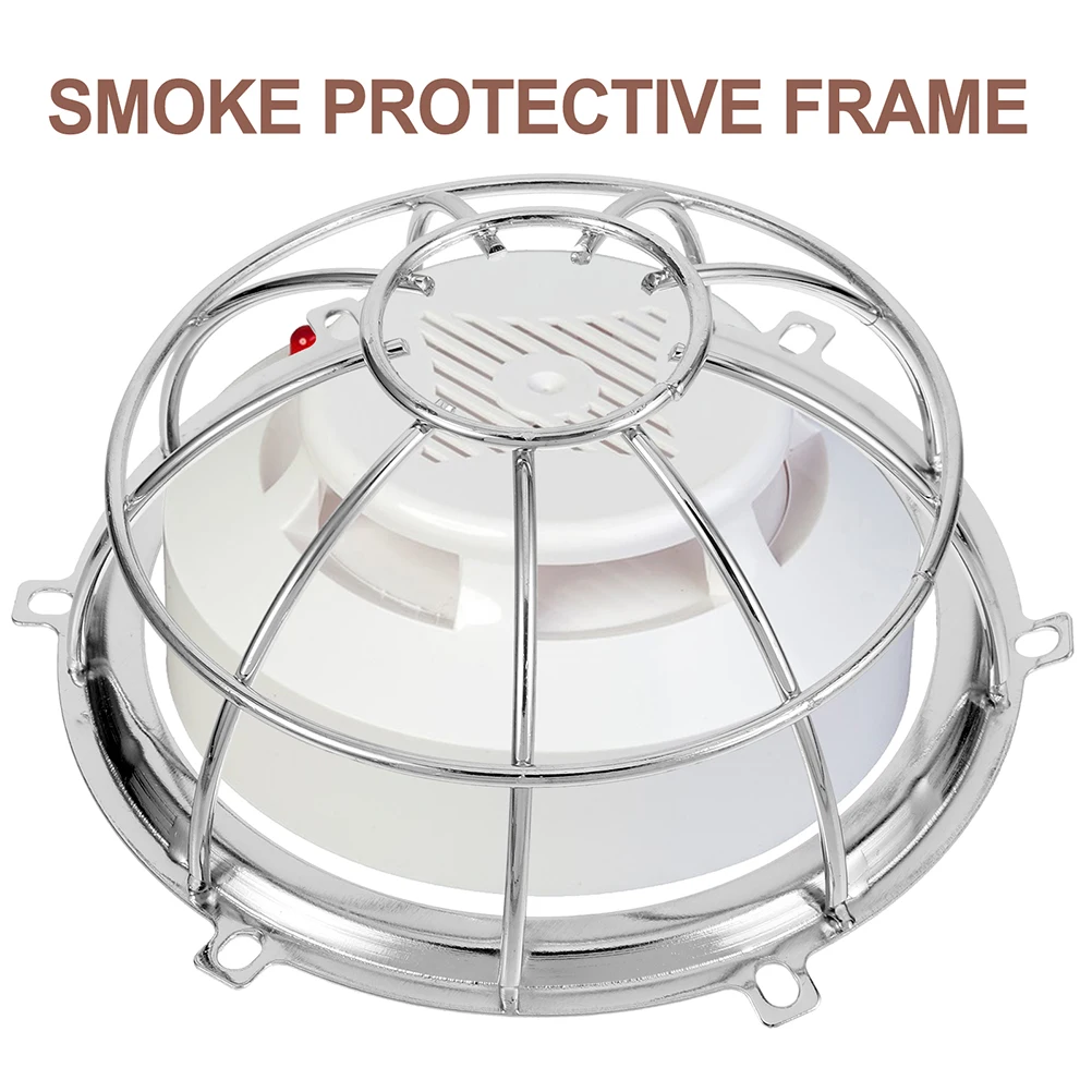 

2pcs Fire Sprinkler Head Protective Cover Alarms Smoke Transducer Guards Iron Covers Wire Dustproof Longevity Easy Installation