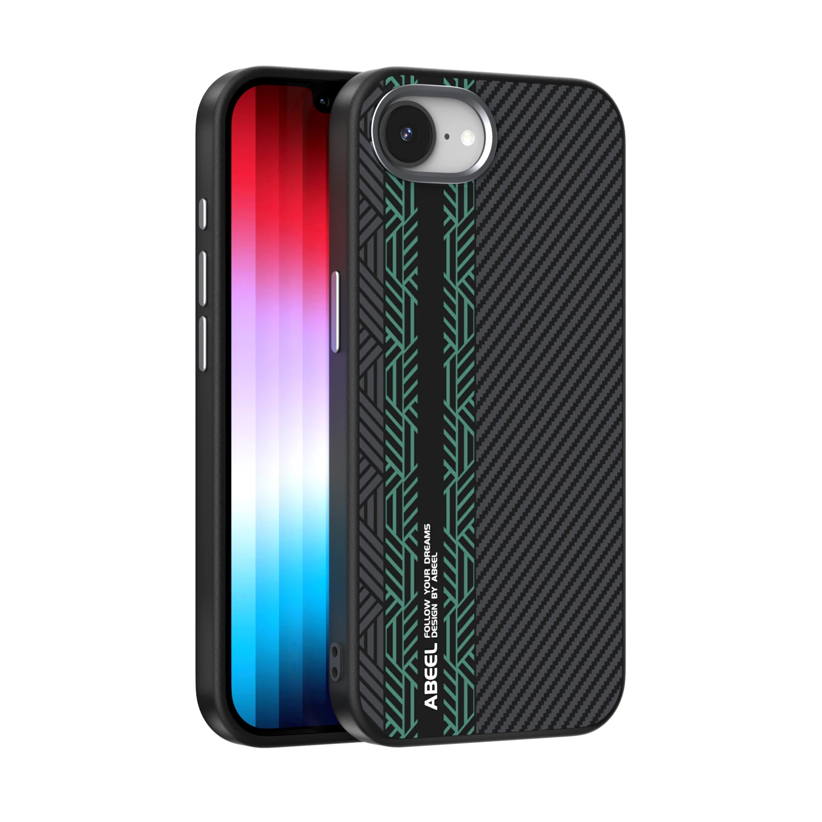 

For iPhone 16E 16 E Case Protective Shell Back Cover Fashion Carbon Fiber Texture Famous Series