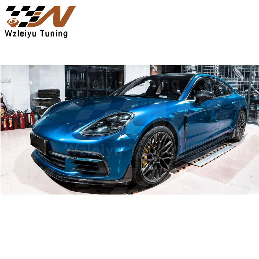 

New Style Real Carbon Fiber Full Body Kit Fit For Porsche Panamera 971 Tur-bo GTS 17-22 Front lip Side Skirts Diffuser