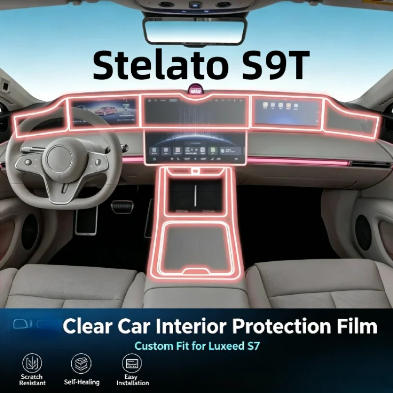 For  25-26 model Stelato S9T car interior accessories interior film dashboard transparent protective car sticker film