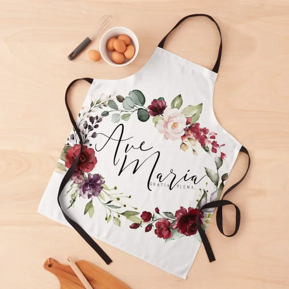 

Ave Maria gratia plena - Hail Mary full of grace in latin - Catholic gear/apparel Apron Woman Work Apron