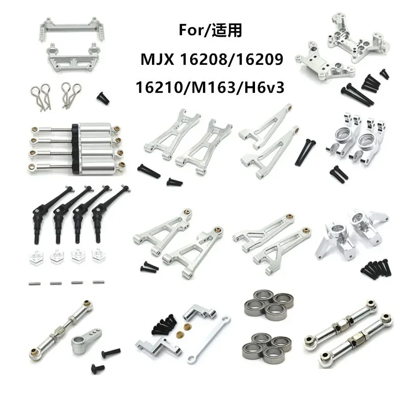 Usado para mjx 1/16 16208 16209 16210 h6v3 m163 rc peças de carro kit de atualização de metal