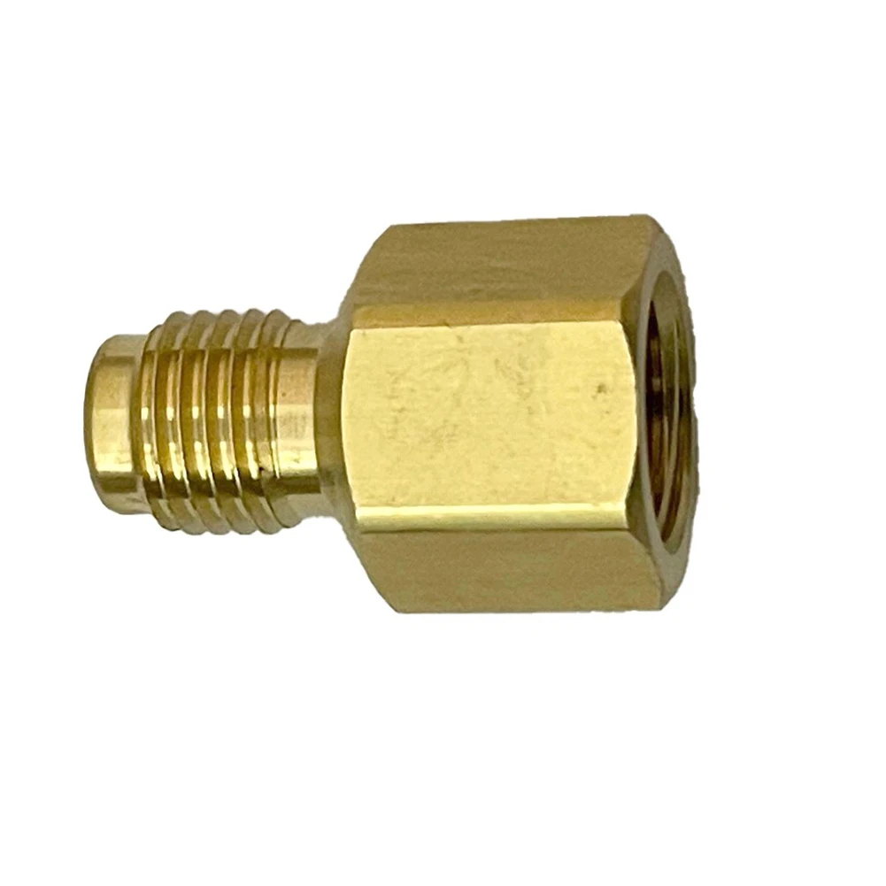 

Gold Plated R410 Adapter for Automotive Brass Adapters Male 1/4 SAE to Female 5/16 SAE with Quick Coupling (2Pcs)