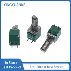 5PCS RV097NS RK097 Type Single With Switch 5-Pin B10K Volume Adjustable B103 Singing Machine Potentiometer D Shaft Length 15mm