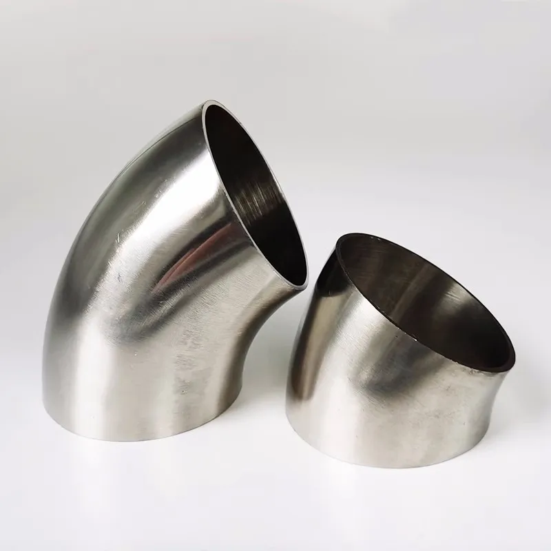 19/25/32/34/38/45/51/57/60/63/76mm 304 Stainless Steel Sanitary Weld 30/60 Degree Elbow Pipe Fitting