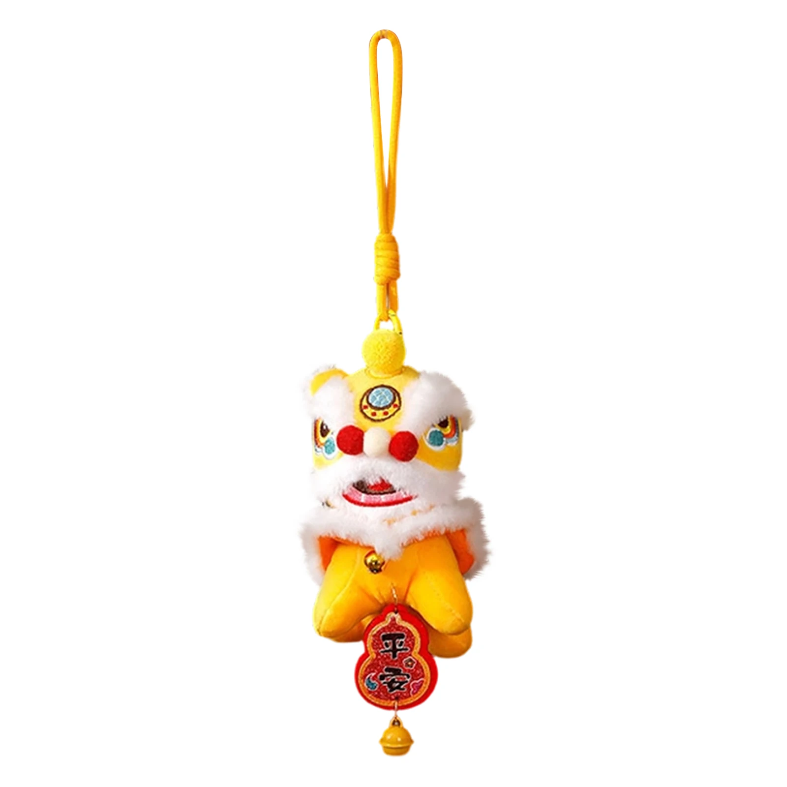 New Year Plush Lion Dance Keychain Chinese Festival Cute Lucky Charm Bag Pendant Holiday Decor Colorful Festive Hanging Ornament view 5