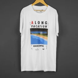 Ohtaki Eiichi T-Shirt A LONG VACATION Hiroshi Nagai Happy End City Pop Cotton Men's Clothing Short Sleeve Tee Shirt