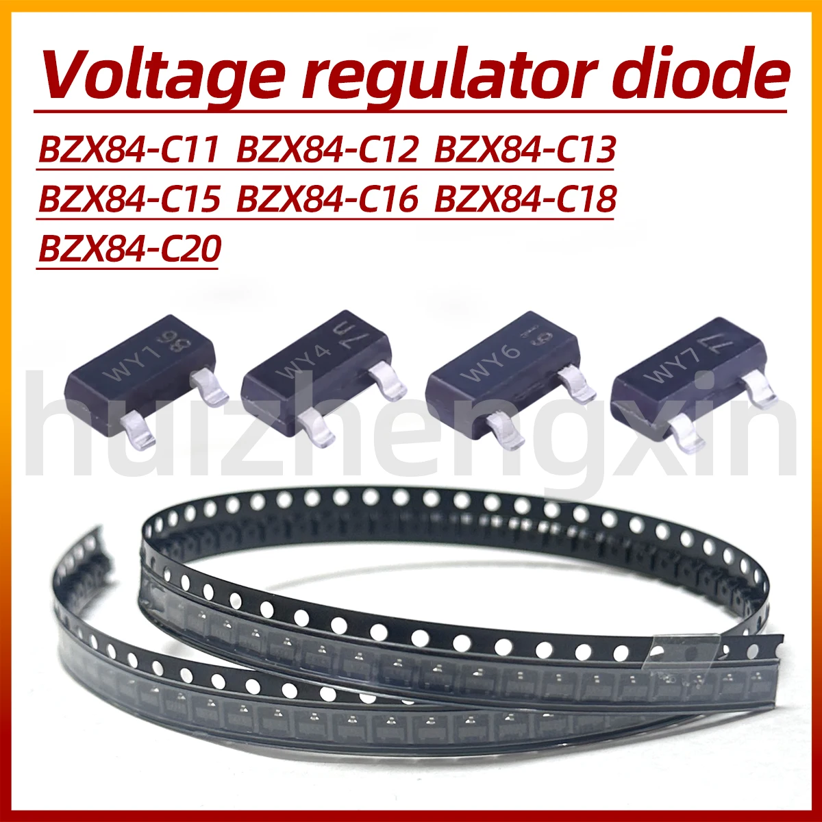 20pcs BZX84-C11 BZX84-C12 BZX84-C13 BZX84-C15 BZX84-C16 BZX84-C18 BZX84-C20 SOT-23 250mW Voltage regulator diode