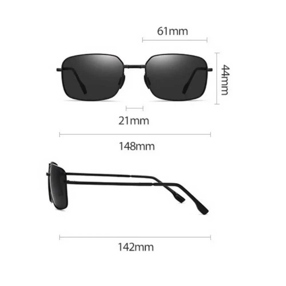 3PC Mode Klapp Photochrome Sonnenbrille Outdoor Polarisierte Fahren Sonnenbrille Fahren mit Legierung Rahmen Quadratische Gläser für Männer – Detail 10