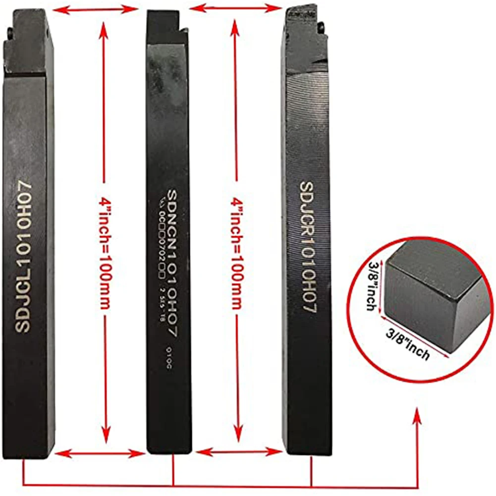 

Набор держателей токарных инструментов с твердосплавными вставками, изысканное качество изготовления и положительный угол грабли SDNCN1010H07 SDJCL1010H07 SDJCR1010H07