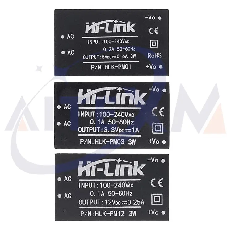 HLK-PM01 HLK-PM03 HLK-PM12 AC-DC 220V to 5V/3.3V/12V Mini Power Supply Module Intelligent Household Switch HLK-5M05 YANXD