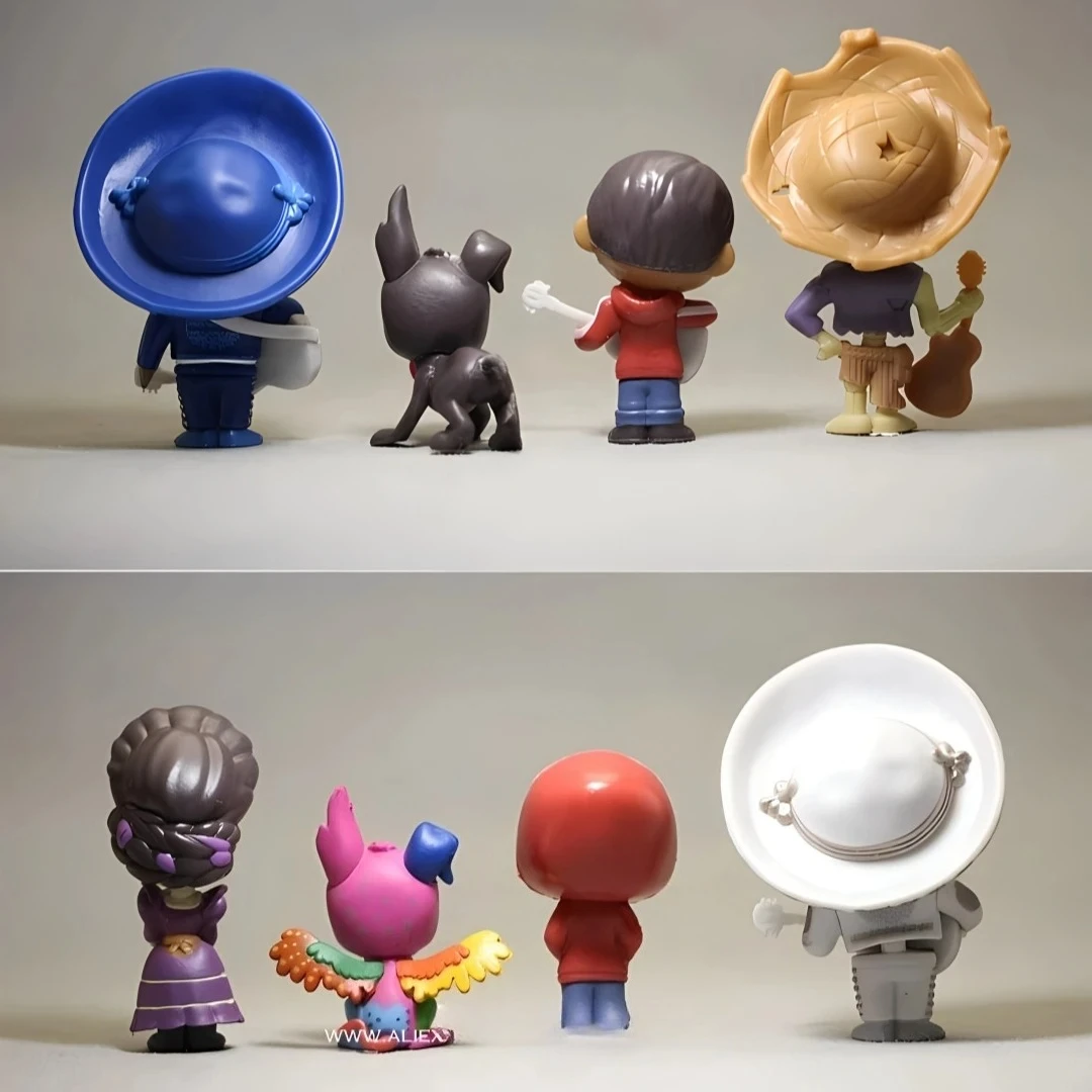 ديزني كوكو فيلم 8 قطعة/المجموعة Q نسخة ميغيل هيكتور الدمى عمل الشكل أنيمي البسيطة الديكور جمع لعب للأطفال هدية #3