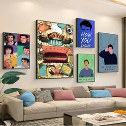 Cartoon Marco Friends illustrations TV Show Anime Posters Sticky Decoracion Painting Wall Art White Kraft Paper Room Wall Decor