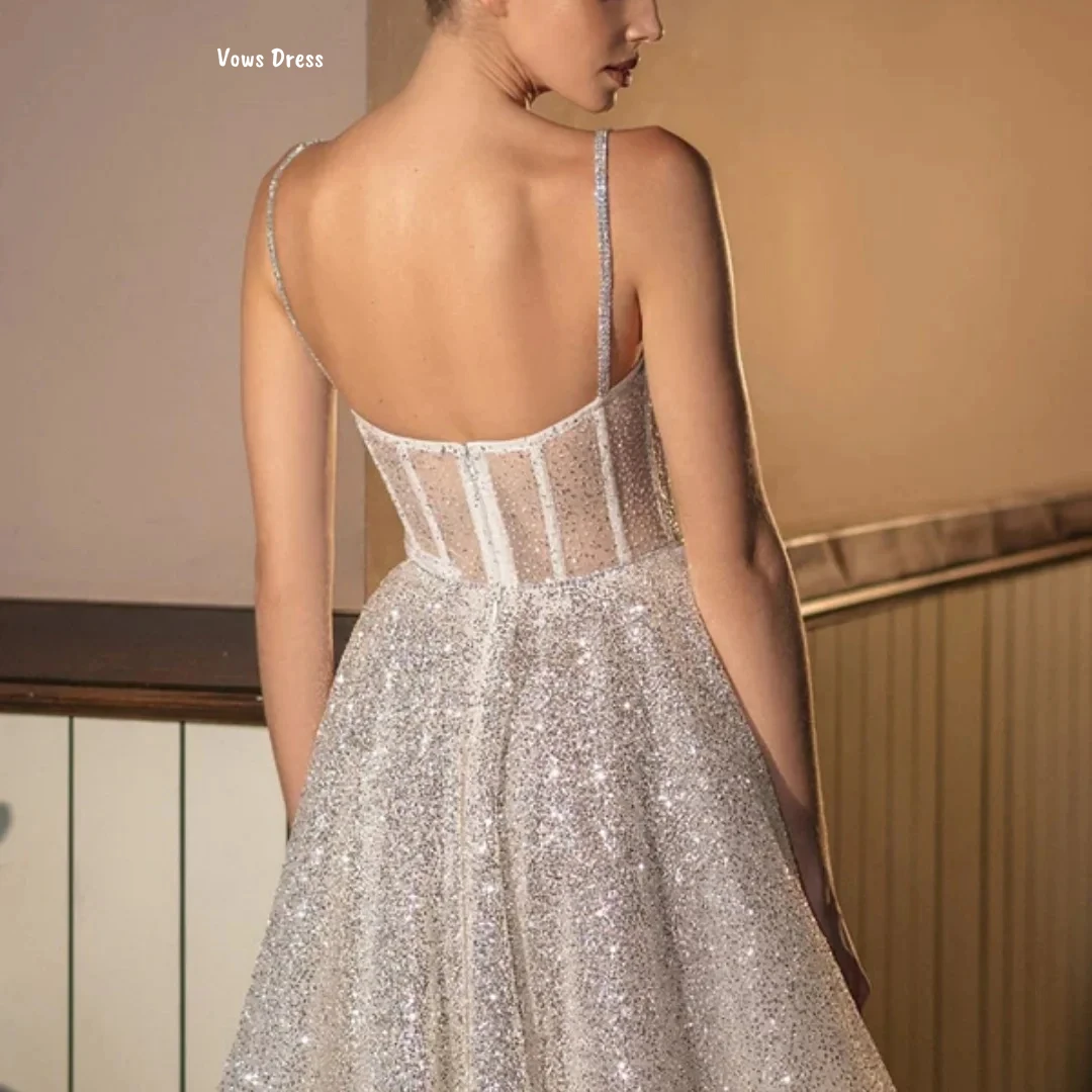 Vows robes de soirée luxueuses sur mesure 2025 robe de bal ligne une robe élégante robes de luxe pour fête paillettes fronde bal