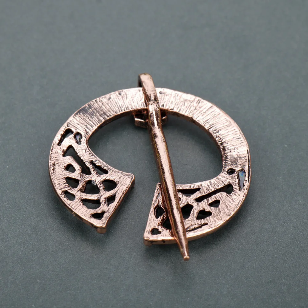 Viking Brooch Pin Nordic Cloak Fastener Vintage Metal Cape Clasp Retro Scarf Shawl Clip Gothic Costume Jewelry Ornament Gift
