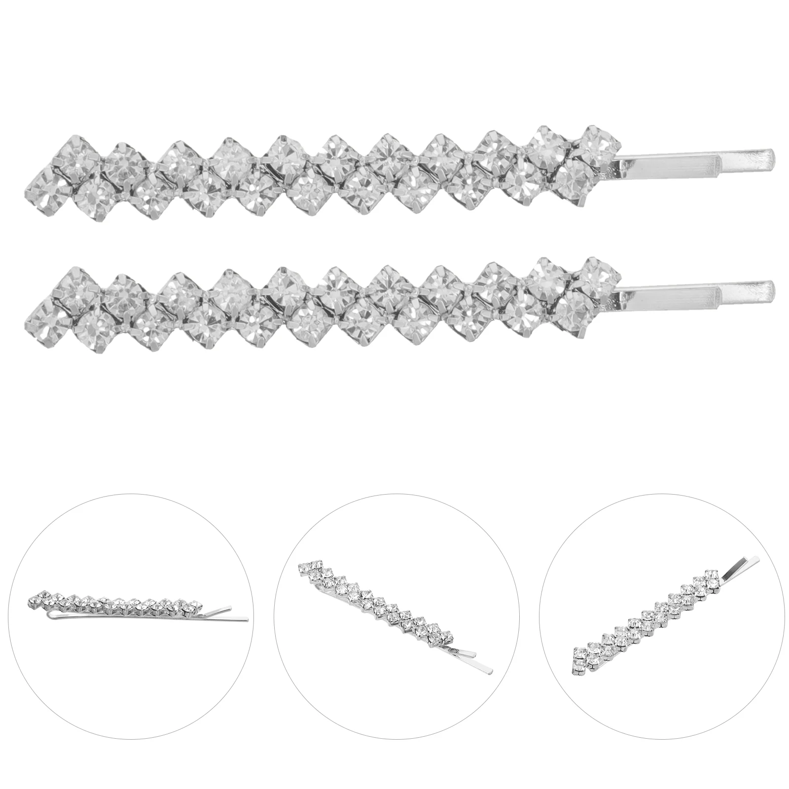 Rhinestone Bobby Pins คริสตัล Hairpin งานแต่งงานตกแต่งคลิปอุปกรณ์เสริมสําหรับ Gold Trim