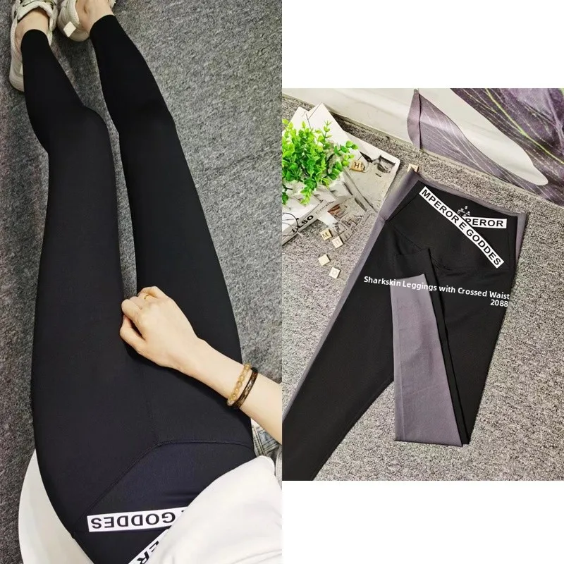 

Женские леггинсы для йоги с высокой талией, облегающие, эластичные, с эффектом утяжки живота, весна-осень