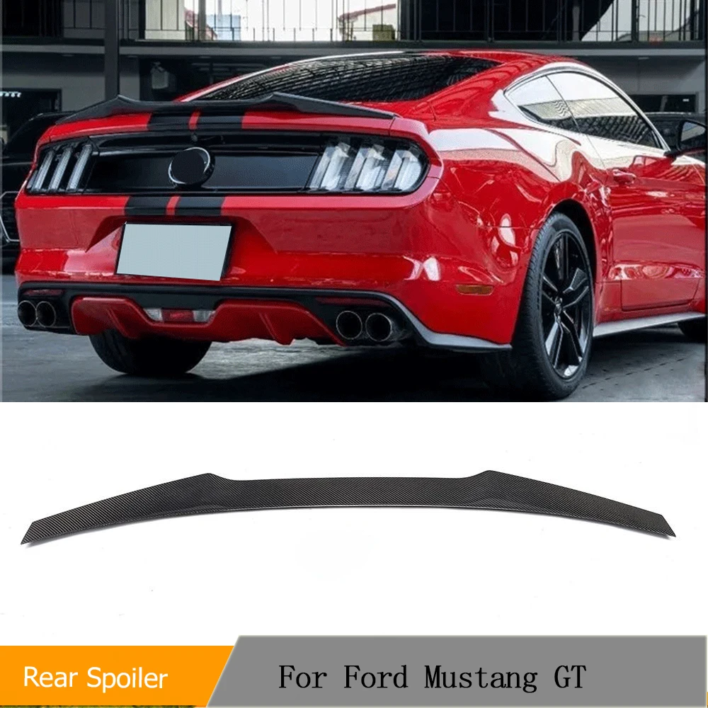 

Auto Racing Rear Trunk Spoiler Lip Wing for Ford Mustang Coupe GT 350 2015 - 2018 Car Rear Trunk Spoiler Wing Carbon Fiber