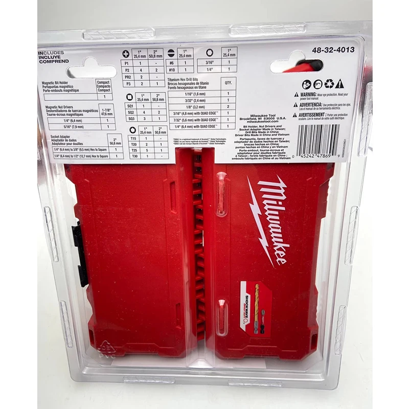 Milwaukee 50 Stoßwellen-Batch-Head-Set, Stoßantriebsgerät, Zubehör für Elektrowerkzeuge, Batch-Head-Bohrer-Set 48-32-4013 – Detail 6