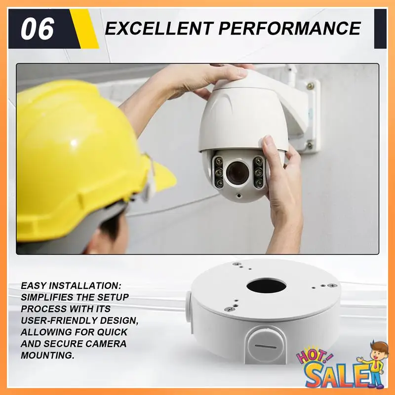 AB68 PFA13G Outdoor Waterproof Camera Bracket Junction Box For IPC-HDW2841T-S, IPC-HDW2849T-S-IL
