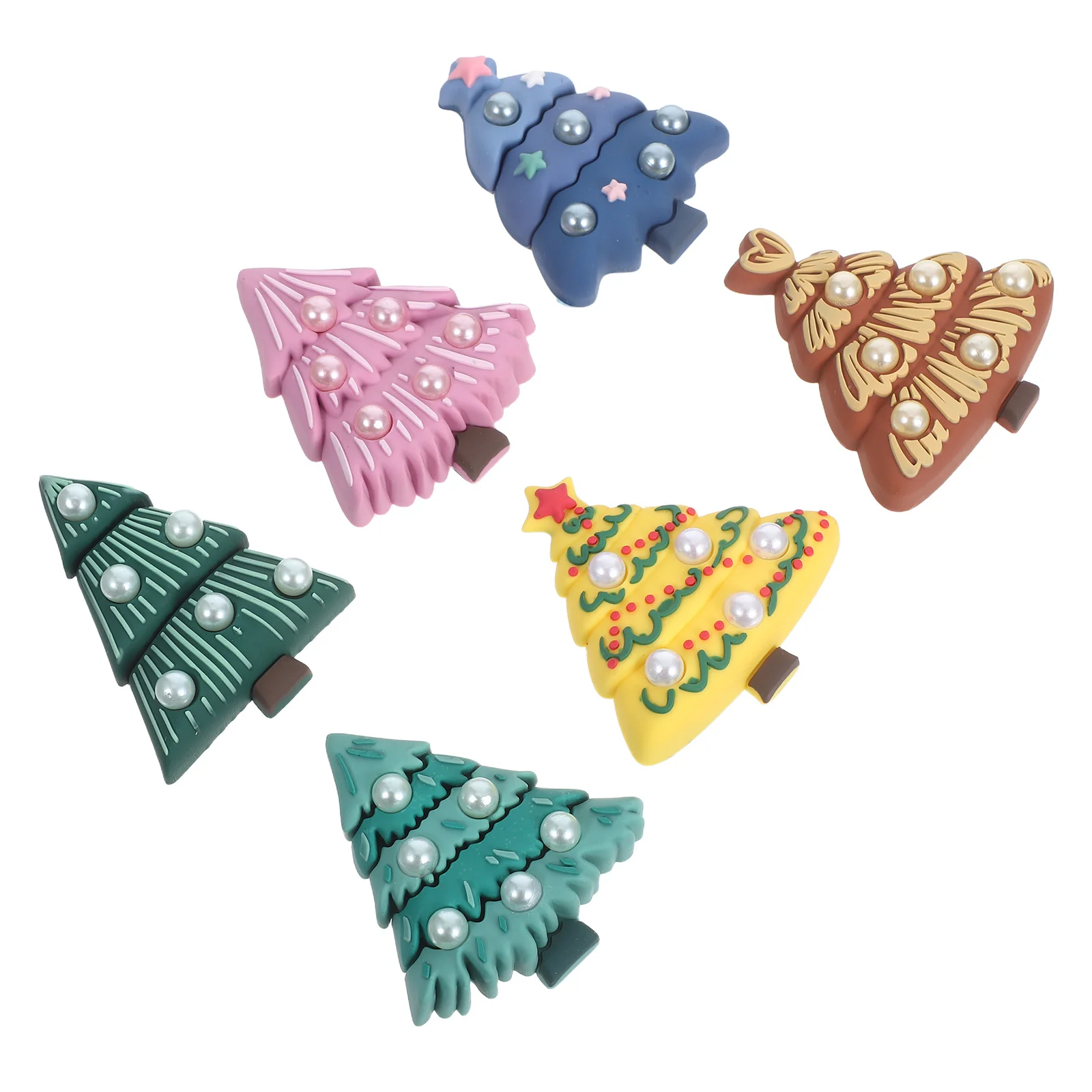 

6Pcs Christmas Tree Fridge Magnets 3D Magnetic Stickers for Refrigerator Decor Holiday Kitchen Office Christmas Magnet Decor