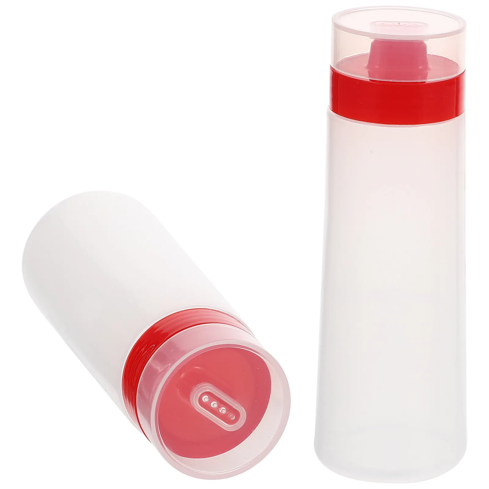 2Pcs Salad Squeeze Bottles Premium Plastic Sauce Dispenser with Tight Lid Anti-Leak Design for Ketchup Mustard Salad Dressing