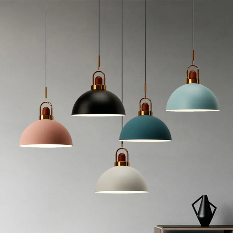 

Скандинавский современный подвесной светильник E27 светодиодный деревянный металлический подвесной светильник для спальни, гостиной, кухни, потолочная люстра, освещение, домашний декор