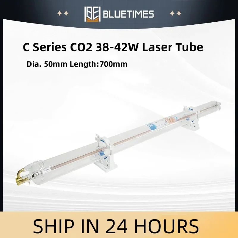 

CO2 Laser Cutting Tubes Laser Glass Tubes Single Metal Head 38-42W Dia.50mm for Laser Engraving Machines/Medical/Industrial