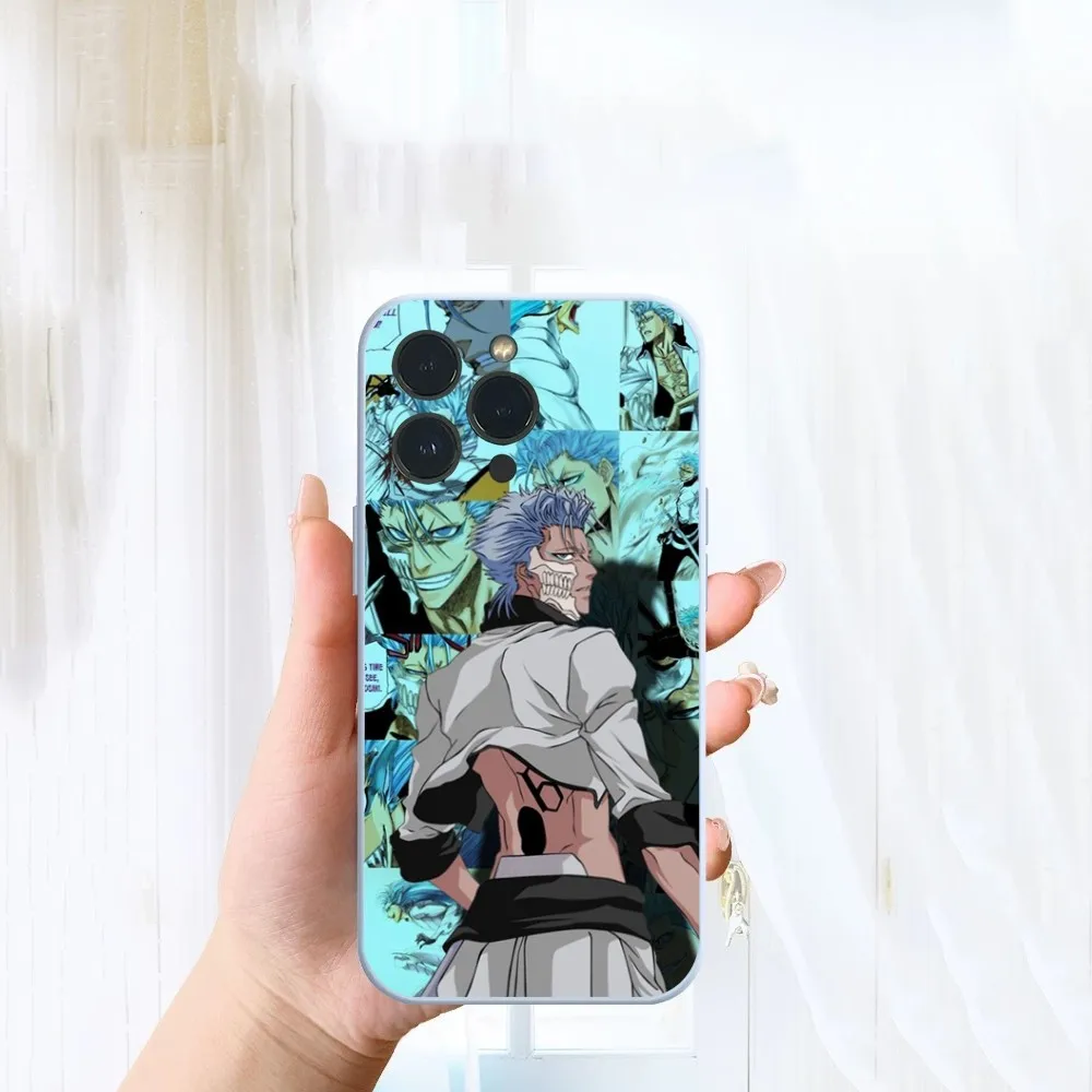 Anime G-Grimmjow J-Jaegerjaquez Phone Case For iPhone 14 13 12 11 Pro Max XS Max X XR 7 8 Plus Mini Blue TPU material