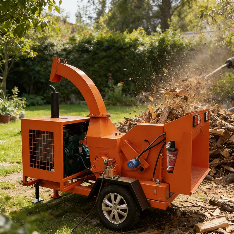 

Customized Mobile Wood Chipper Shredder 2.7 Inch Max Branch Cutter Portable Garden Mulcher for Home Farm Orchard Landscaping Use