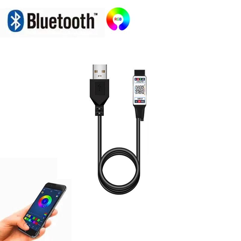بلوتوث Rgb وحدة تحكم في الإضاءة 5 فولت 4 دبابيس RGB Led تحكم USB RGB Led أضواء تحكم الذكية APP التحكم تغيير اللون #1