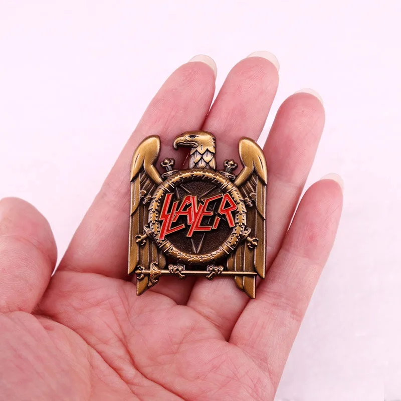 Classic Retro Heavy Metal Band Logo Badge Creative Hard Enamel Music Art Pin Backpack Jacket Decoration Music Lovers Fans Gift