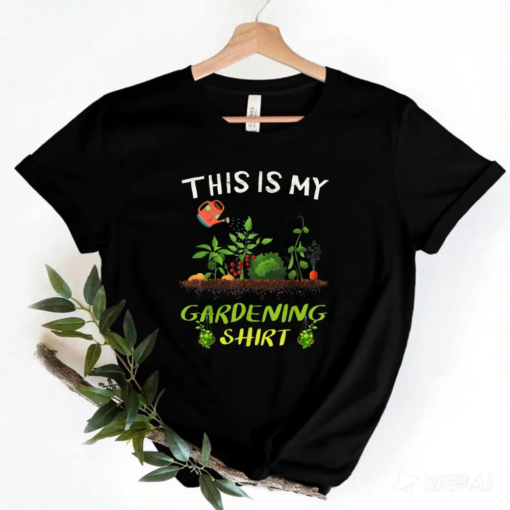 This is My Gardening Shirt Funny Gardener Gifts Plants Lover T-Shirt Gardener Cotton Tshirt Unisex Trendy Hobby Gardener Tops