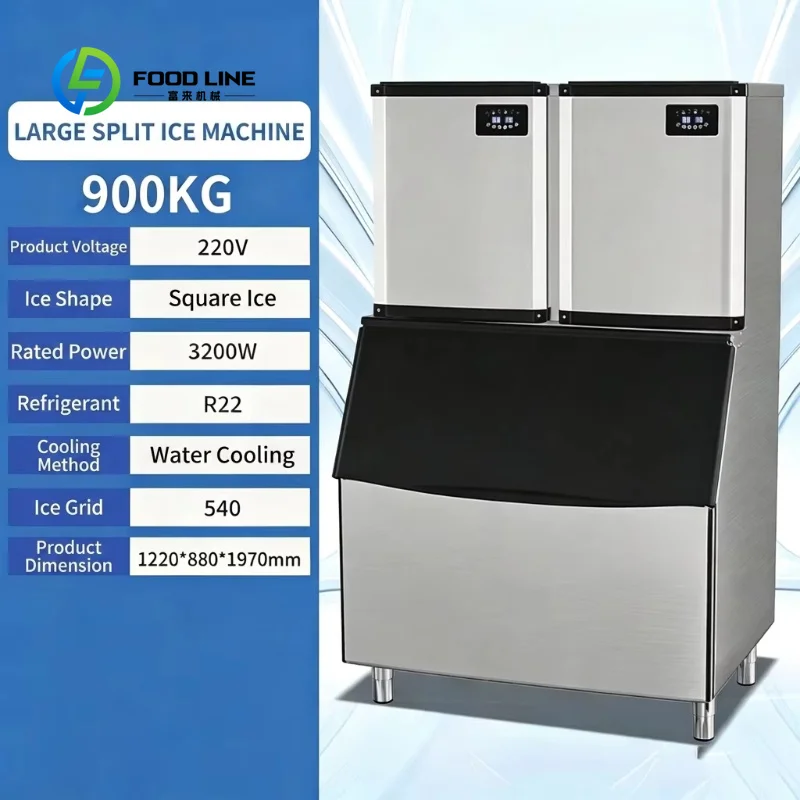 Customized Commercial Large Maker Cube Making Ice Machine for Hotel Restaurant Bar Stainless Steel Auto Cube Ice Maker