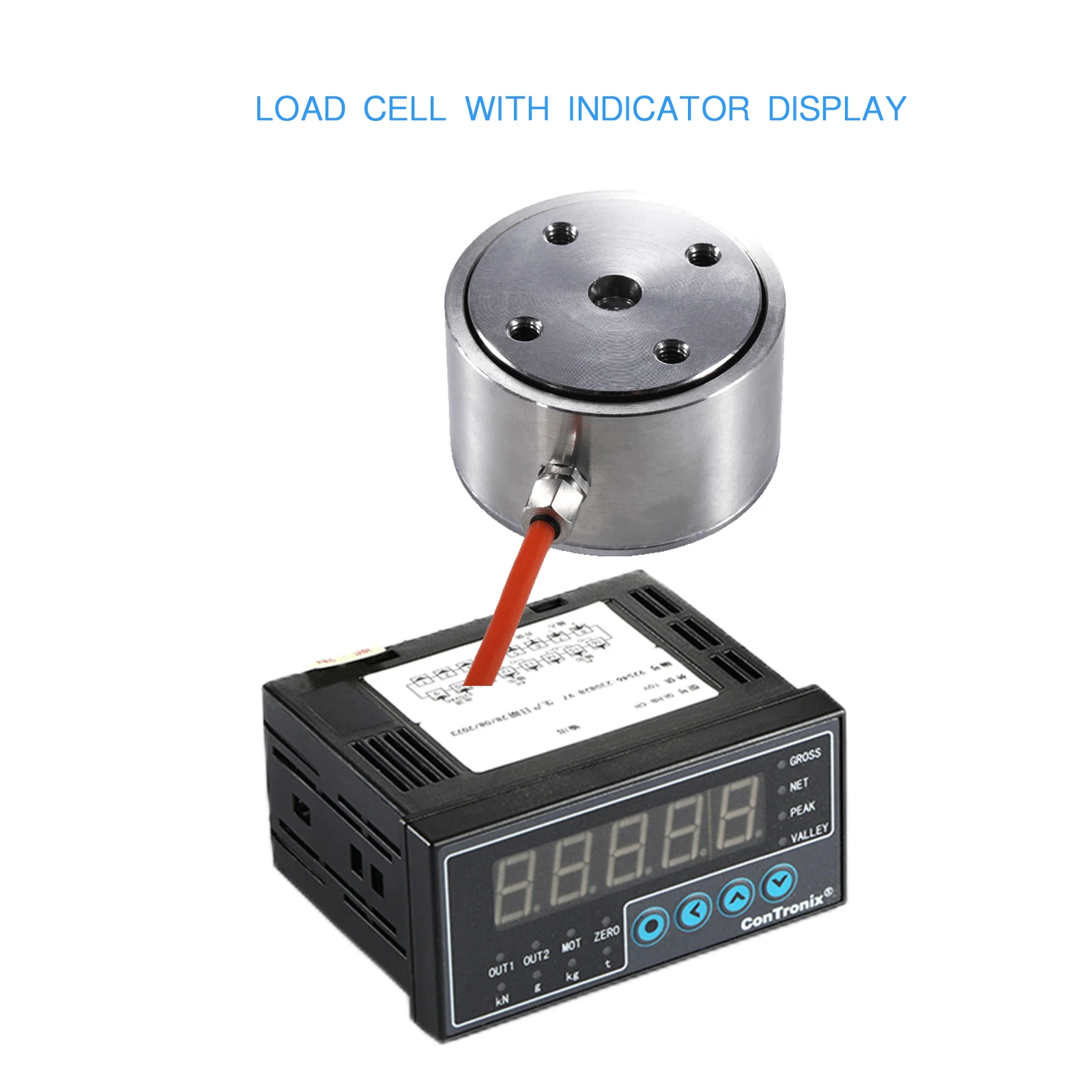 

Load Cell Weighing Sensor + Indicator display,Test Tension and Compression Force Weight Pressure Sensor for Scale