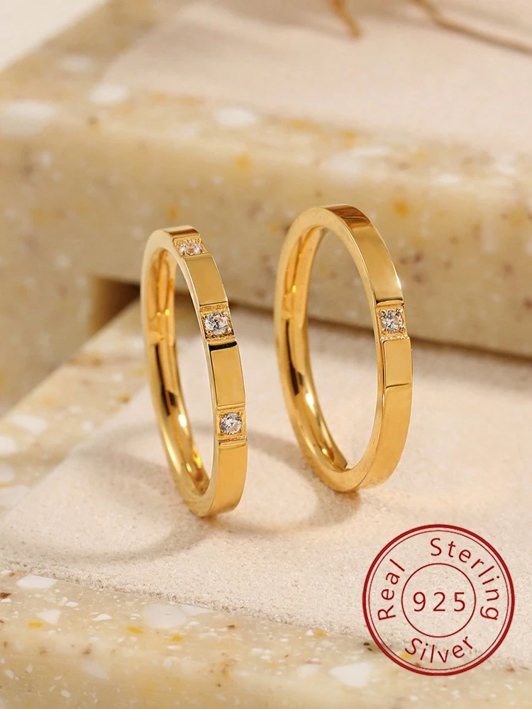 

925 Sterling Silver Classic Simplicity Advanced Zircon Ring For Women Wedding Party Daily Outfits High Quality Fine Jewelry