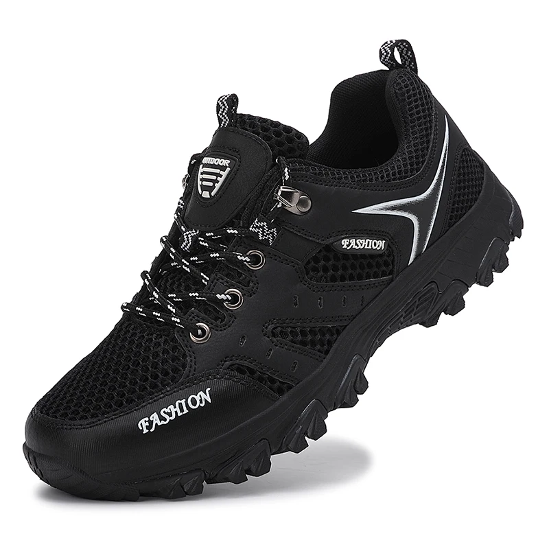 Summer hollow mesh cloth shoes men's casual sports shoes outdoor hiking shoes non-slip wear-resistant breathable walking shoes