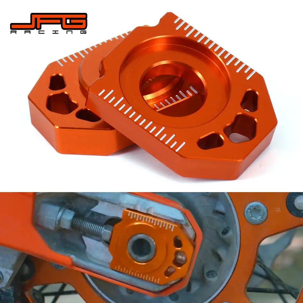Motocyklowe bloki osi tylnego regulatora łańcucha CNC do KTM SX SXF XC XCF EXC EXCF XCW XCFW 85 125 150 200 250 300 350 450 525 530