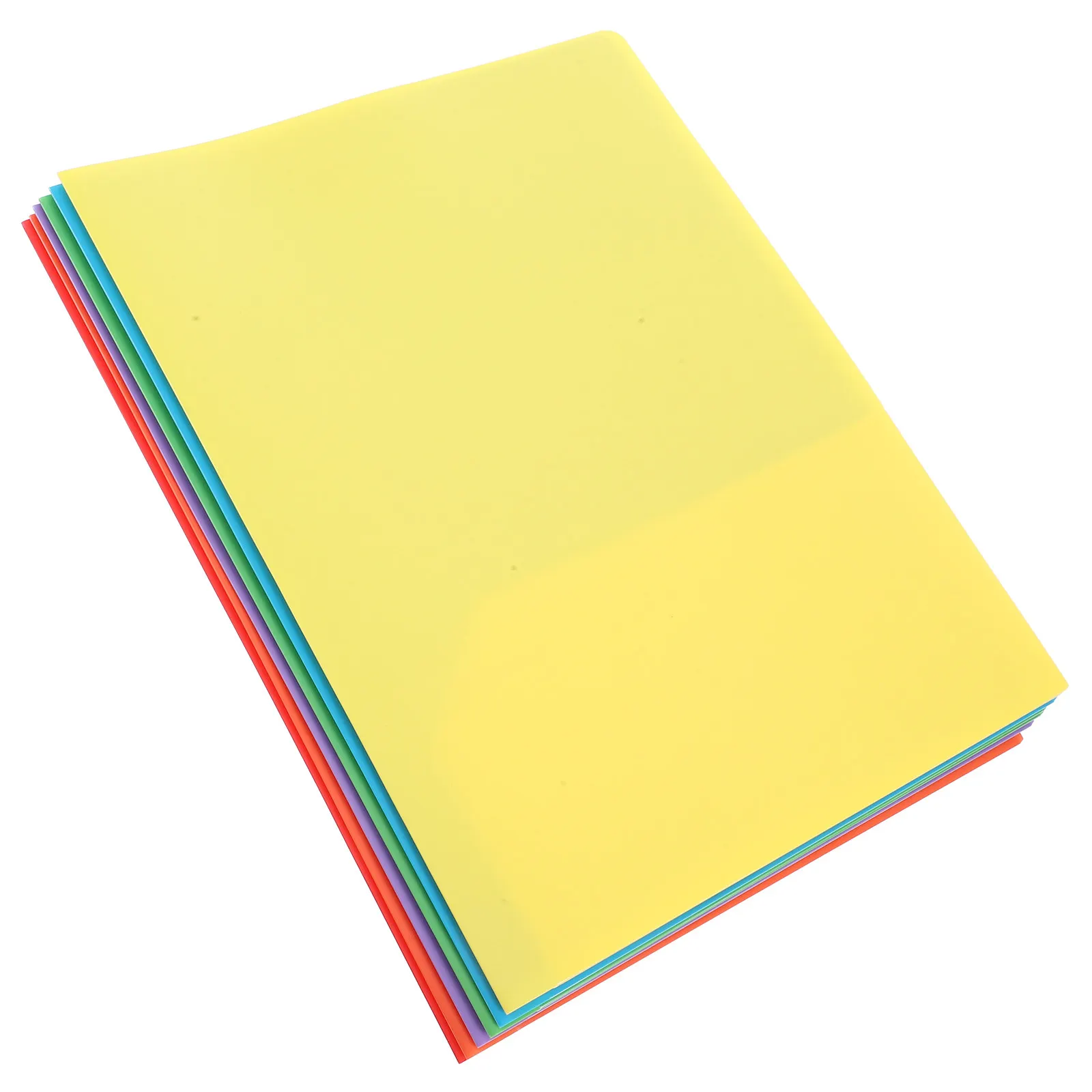 

6Pcs A4 Plastic File Folder with Pockets and Prongs Dual Page Clamp Design Space Saving Office School Organization Filing