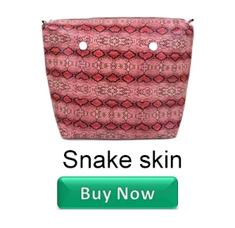 TANQU Long Short Faux Snakeskin Snake Skin Handle for Obag PU Leather Straps for O BAG Standard Mini Ochic O Chic Accessoires