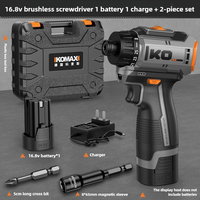 KOMAX Brushless Electric Drill Cordless Knockable Driller Driver 16.8V Electric Screwdriver Li-ion Battery Electric Power Tools