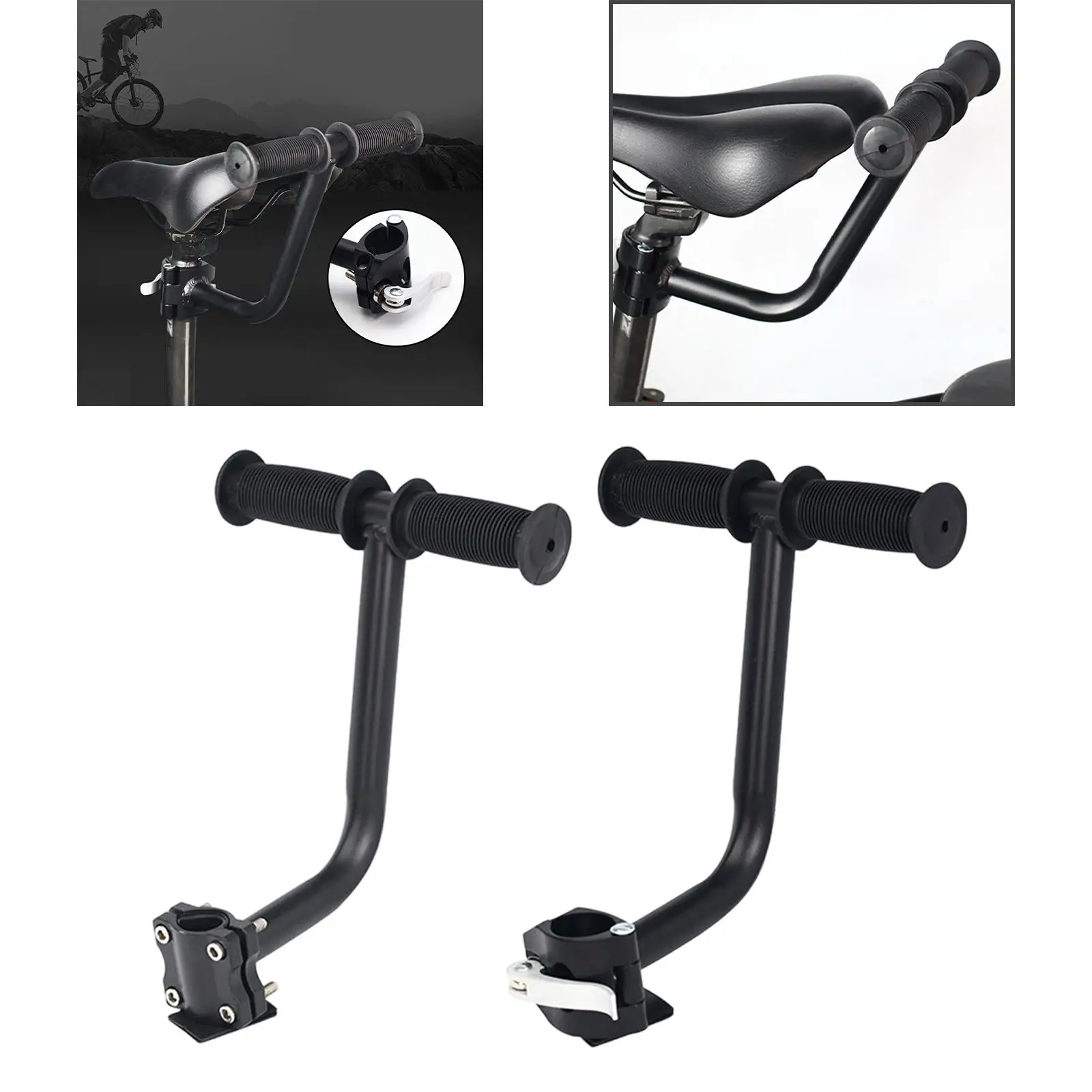 自転車後部座席ハンドルバー頑丈なレストアクセサリーマウンテンバイクロード自転車ハンドルバーバイク子供用後部座席アームレスト手すり